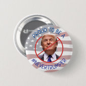 Een nooit-trump ronde button 5,7 cm (Voorkant /achterkant)