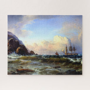 Een Noorse kustlijn C.F. Sørensen 1868 Legpuzzel
