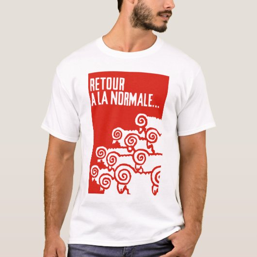 een normaal T-shirt met normale T-shirt retour (Voorkant)