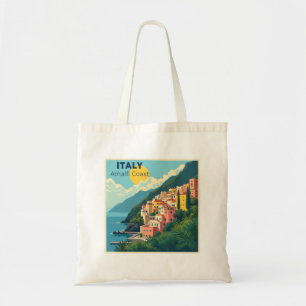 Een Nostalgische Klassieke Reisposter – Amalfi-kus Tote Bag