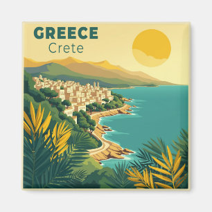 Een Nostalgische Klassieke Reisposter – Griekenlan Magneet