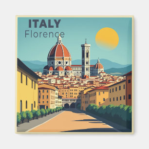 Een Nostalgische Klassieke Reisposter – Italië Flo Magneet