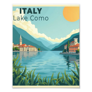 Een Nostalgische Klassieke Reisposter – Italië Mee Foto Afdruk