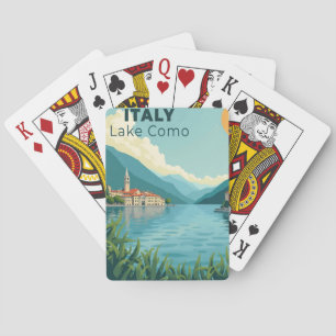 Een Nostalgische Klassieke Reisposter – Italië Mee Pokerkaarten