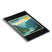 Een nostalgische klassieke reisposter – Noorwegen  Notitieboek (Rechterzijde)