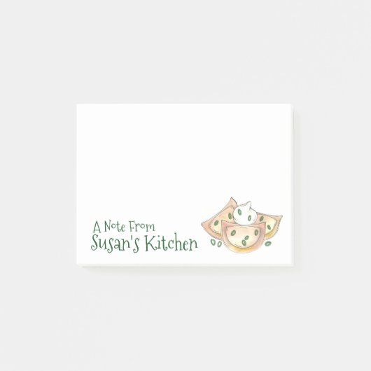 Een nota van de gepersonaliseerde Pierogies Kitche Post-it® Notes (Voorkant)