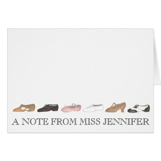 Een nota van de Personalized Dance Studio Teacher  (Voorkant Horizontaal)