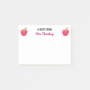 Een nota van de Rode Leuke Appelen van de Leraar Post-it® Notes
