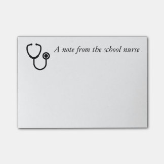 Een nota van de schoolverpleegkundige post-it® notes