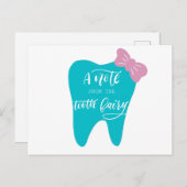 Een nota van de Tooth Fairy Briefkaart (Voorkant / Achterkant)
