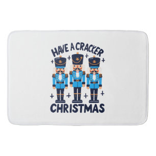 Een notenkraker kerstmis badmat