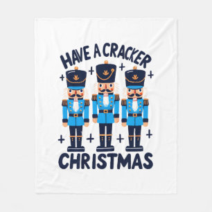 Een notenkraker kerstmis fleece deken
