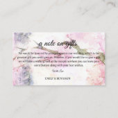 Een notitie over bruisende weddenschappen informatiekaartje (Voorkant)