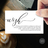 Een notitie over geschenken, huwelijksreis wensfon informatiekaartje