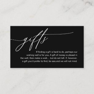 Een notitie over geschenken, moderne romantische e informatiekaartje
