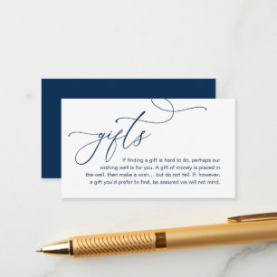 Een notitie over geschenken, moderne romantische e informatiekaartje