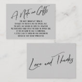 Een notitie over het moderne handschrift cadeautje informatiekaartje (Voorkant / Achterkant)