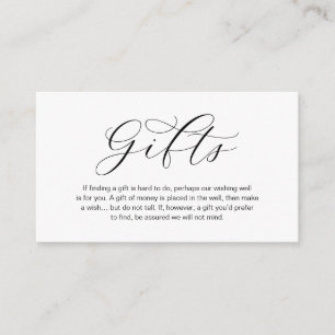 Een notitie over Huwelijkscadeaus, een prachtige l Informatiekaartje