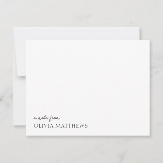 Een notitie uit scripttypografie Chic Note Kaart Notitiekaartje (Voorkant)