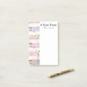 Een notitie van Colorful Music Note Musician (Op bureau)