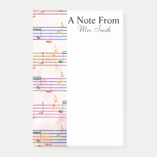 Een notitie van Colorful Music Note Musician (Voorkant)