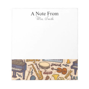 Een notitie van muzieknotitie Piano Saxophone Viol Notitieblok