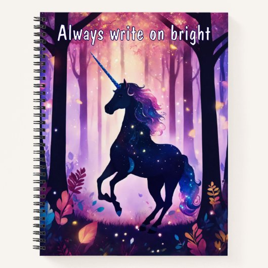 Een notitieboek - met Unicorn ontwerp (Voorkant)