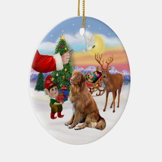 Een Nova Scotia Duck Tolling Retriever Keramisch Ornament (Rechts)