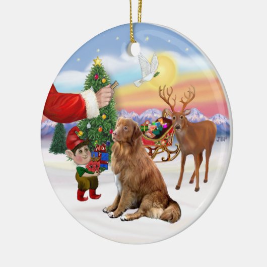 Een Nova Scotia Duck Tolling Retriever Keramisch Ornament (Links)