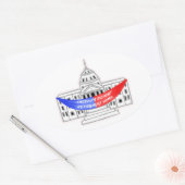 Een nutteloos congres ovale sticker (Envelop)