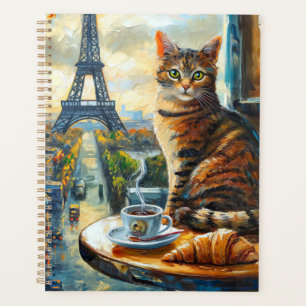 Een ochtend in Parijs Lapjeskat in een café Planner