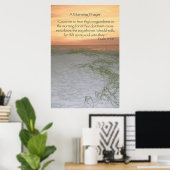 Een ochtendgebed uit Psalm 143:8 Poster (Thuiskantoor)