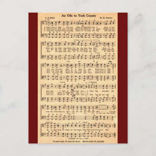 Een ode naar York County in muziek en vers Briefkaart
