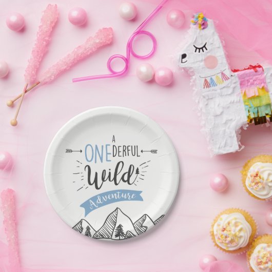 Een oderful wild avontuur papier Bord jongen (Feest)