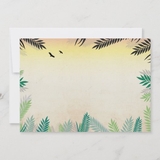 Een Oerwoud 5e Verjaardagsfeest 5 Safari ZOO Foto Kaart (Achterkant)