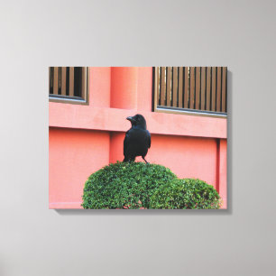 Een Oerwoud met grote vulling bedekt een baars op Canvas Afdruk