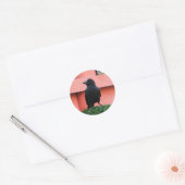 Een Oerwoud met grote vulling bedekt een baars op  Ronde Sticker (Envelop)