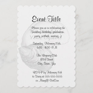 Een oester schelp met gezegde: "De wereld is jouw  Kaart