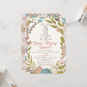 Een of ander Bunny Special Floral Girl Virtual Bab Kaart