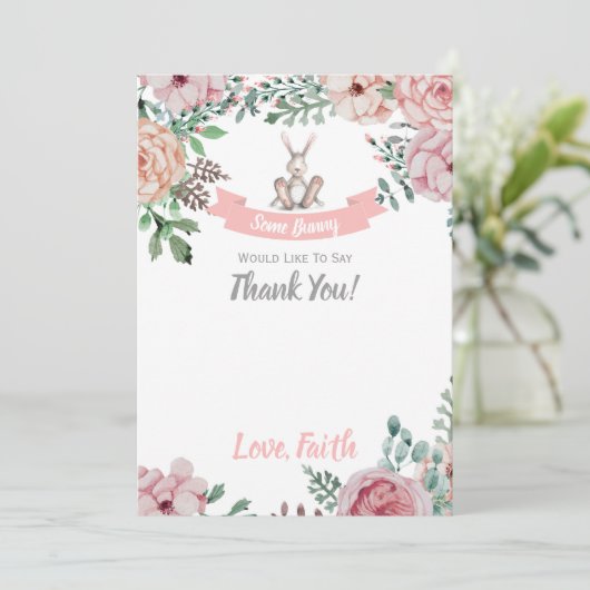 Een of andere Bunny bedankkaart (Staand voorkant)