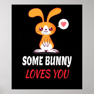 Een of andere bunny houdt van je in partnerschap poster