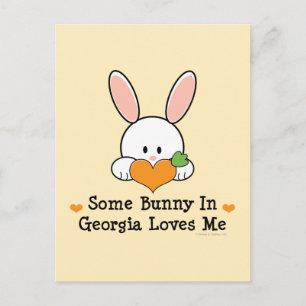 Een of andere Bunny in Georgia houdt van me Briefk Briefkaart