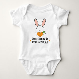 Een of andere Bunny in Iowa houdt van mij Baby Cre Romper