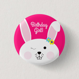 Een of andere Bunny is één Cute Rabbit 1st Birth Ronde Button 3,2 Cm