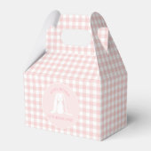 Een of andere Bunny is een roze Gingham Birthday Bedankdoosjes (Voorkant Zijde)