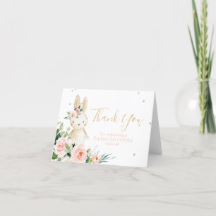 Een of andere konijn wordt een eerste verjaardag bedankkaart