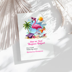 Een of twee graden heter flamingogradatie bedankkaart