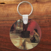 Een Oleander van Alma Tadema, bloemen Sleutelhanger (Achterkant)