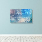 Een olieverfschilderij genaamd Palette van Samuel  Canvas Afdruk (Insitu (Houten vloer))