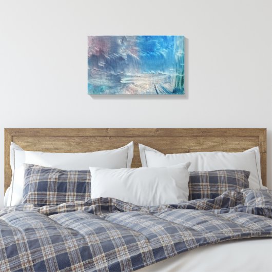 Een olieverfschilderij genaamd Palette van Samuel  Canvas Afdruk (Insitu (Slaapkamer))